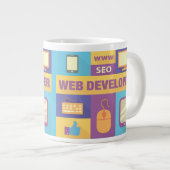 Tasse Géante Concepteur Web professionnel Conception idique (Devant droit)