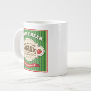 Tasse Géante Conception de l'affiche Retro Farm Fresh