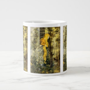 Tasse Géante Conte de fées vintage, Rapunzel avec cheveux longs