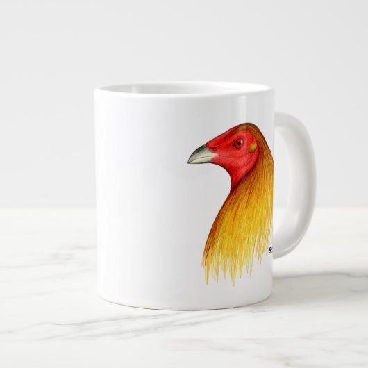 Tasse Géante Coq de Combat Ébarbé (Devant droit)