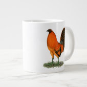 Tasse Géante Coq de combat Ginger Rouge (Devant droit)