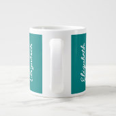 Tasse Géante Couleur solide Turquoise (Dos)