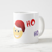 Tasse Géante Coupe de Noël Emoji Père Noël (Devant droit)
