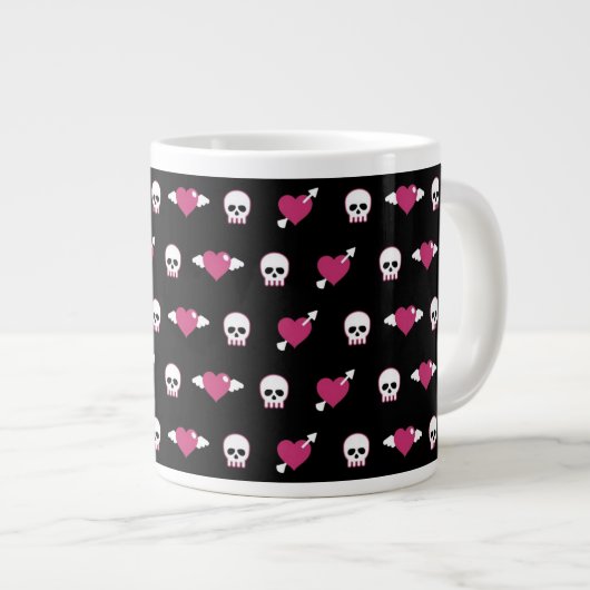 Tasse Géante Crânes et coeurs (Devant droit)