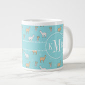Tasse Géante Cute Alpaca Llama Cactus Motif (Devant droit)