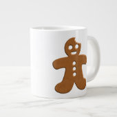 Tasse Géante Cute pain d'épices Homme Cookie Monogramme Noël (Devant droit)