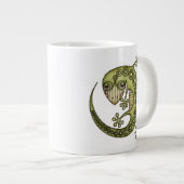 Tasse Géante Cute Tribal Green Gecko (Devant droit)