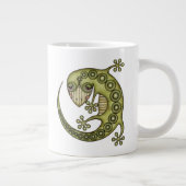 Tasse Géante Cute Tribal Green Gecko (Droite)