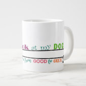 Tasse Géante Dachshund Wiener Dog Love Simple Drôle Citation (Devant droit)