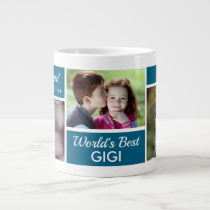 Tasse géante de collage photo de GIGI la meilleure