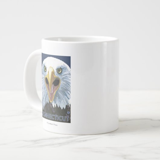 Tasse Géante De ConnecticutEagle fin (Devant gauche)