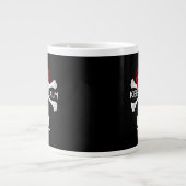 Tasse Géante Demandez à votre texte de garder calme Crossbones (Devant)