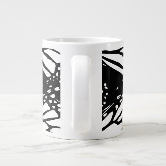 Tasse Géante Design papillon Monarque Abstrait (Dos)