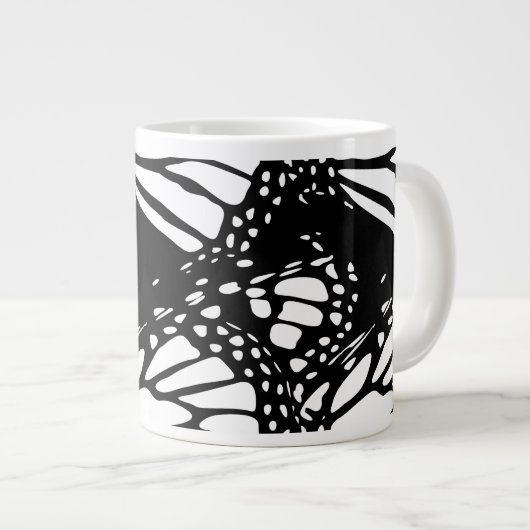 Tasse Géante Design papillon Monarque Abstrait (Devant droit)