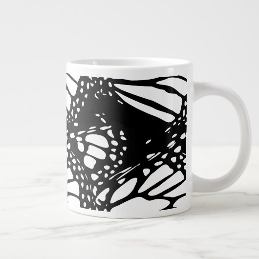Tasse Géante Design papillon Monarque Abstrait (Droite)