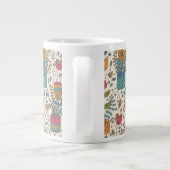 Tasse Géante Dessin floral de dessin avec oiseaux 2 (Dos)