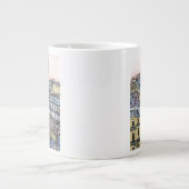 Tasse Géante Destinations | Aquarelle Tour Eiffel & Paris (Devant)