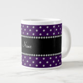 Tasse Géante Diamants violets de nom personnalisé (Devant droit)