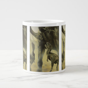 Tasse Géante Dinosaures vintages, Torvosaurus et Brachiosaurus