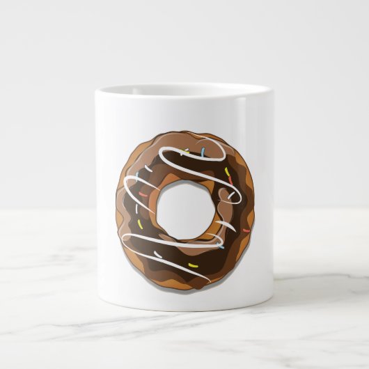 Tasse Géante Donuts avec glaçage au chocolat (Devant)