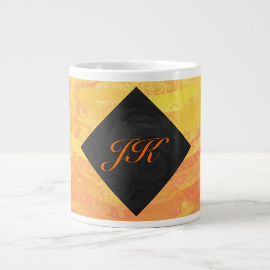 Tasse Géante Dragons Oeil orange et noir Monogramme (Devant)