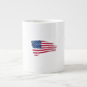 Tasse Géante Drapeau américain en lambeaux (Devant)