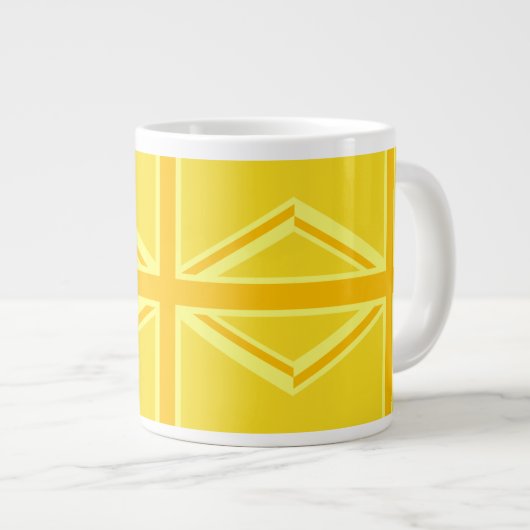 Tasse Géante Drapeau britannique Union Jack très jaune (Devant droit)