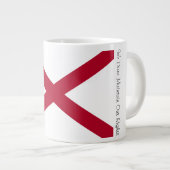 Tasse Géante Drapeau de l'Alabama et Musique de devise (Devant droit)