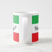 Tasse Géante Drôle accent italien et drapeau (Dos)