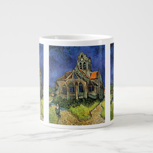Tasse Géante Eglise à Auvers-sur-Oise par Vincent van Gogh (Devant)