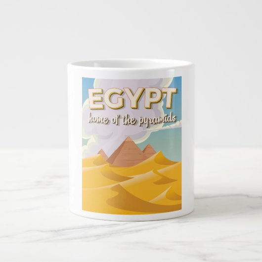 Tasse Géante Egypte - Accueil des Pyramides affiche de voyage (Devant)