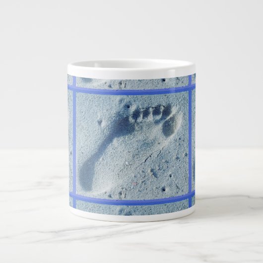 Tasse Géante Empreinte de pas dans le sable (Devant)