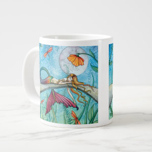 Tasse Géante En bas par l'art de la dragonfly de la sirène de l