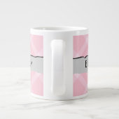 Tasse Géante En vichy rose, En vichy Motif, Votre Nom (Dos)