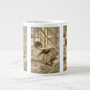 Tasse Géante Enfant Vintage lisant un livre, Jessie Willcox Smi