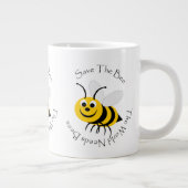 Tasse Géante Enregistrer La Conception Des Abeilles (Droite)