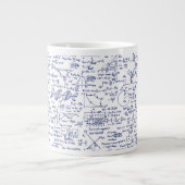 Tasse Géante Équations physiques en stylo bleu // (Devant)