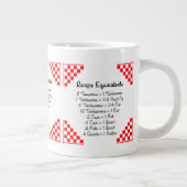 Tasse Géante Equivalents de recette Chèques rouges (Droite)