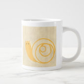 Tasse Géante Escargot jaune sur Arrière - plan crème (Droite)