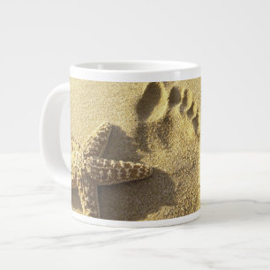 Tasse Géante États-Unis, Hawaï, Maui, Makena Beach, Empreinte e
