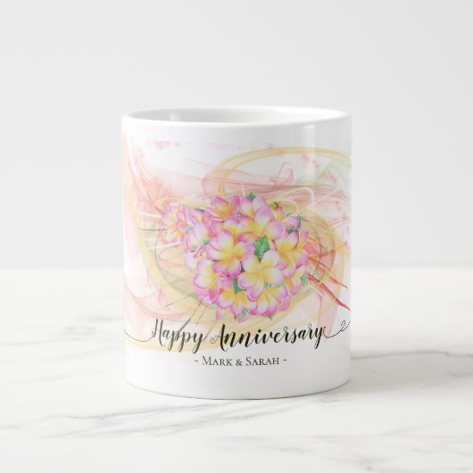 Tasse Géante Exotic Plumeria Flower Abstract (Devant)