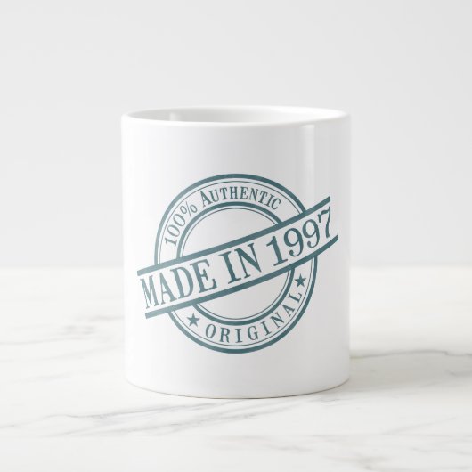 Tasse Géante Fabriqué en 1997 Année de naissance Timbre vert ro (Devant)