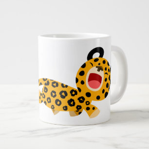 Tasse géante facétieuse de léopard de dessin animé