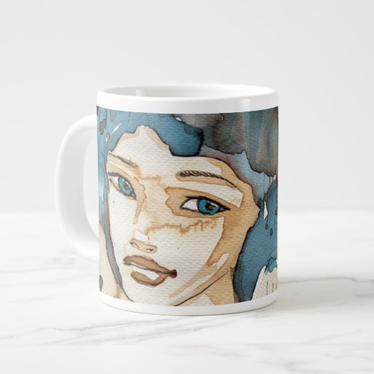 Tasse Géante Femme bleue (Devant gauche)