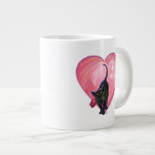 Tasse Géante Fête de la Saint-Valentin au chat noir (Devant droit)