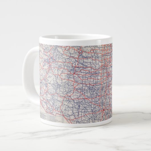 Tasse Géante Feuille de route États-Unis (Devant gauche)