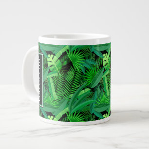 Tasse Géante Feuille Des Palmiers Tropicaux Ajouter votre nom