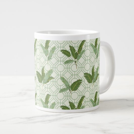 Tasse Géante Feuilles de palmiers tropicaux (Devant droit)