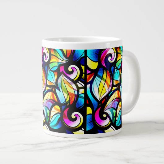 Tasse Géante Fils Abstraits colorés (Devant droit)