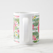Tasse Géante Flamants roses Et Grèves| Monogramme (Dos)